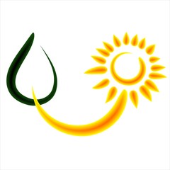 Sunshine Smiley nature conept icon natural