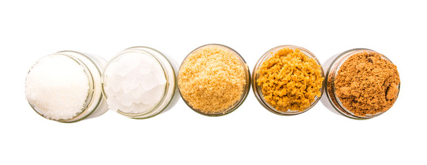 Brown sugar, muscovado sugar, white refine sugar, coconut sugar 