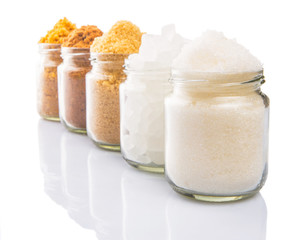 Brown sugar, muscovado sugar, white refine sugar, coconut sugar 