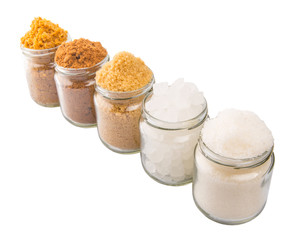 Brown sugar, muscovado sugar, white refine sugar, coconut sugar 