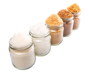 Brown sugar, muscovado sugar, white refine sugar, coconut sugar 
