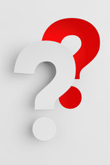 Question Mark cut from paper