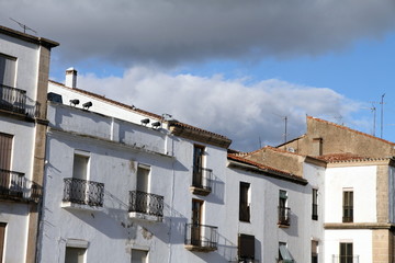 Fototapeta na wymiar Main square, Caceres old town,Extremadura, Spain