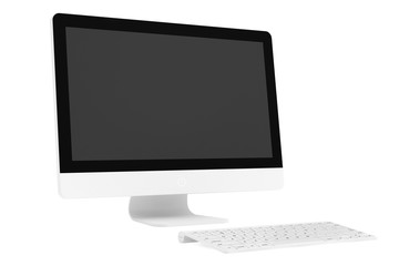 Desktop computer with wireless keyboard