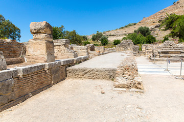 Monastery (friary) in Messara Valley at Crete island in Greece