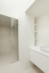 Fototapeta na wymiar Architecture, interior house, modern bathroom.