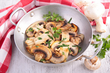 mushroom and parsley