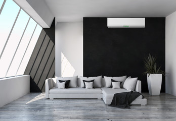 Interno con aria condizionata