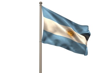 Fototapeta na wymiar Digitally generated argentina national flag