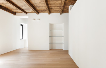 beautiful modern loft, room with shelf