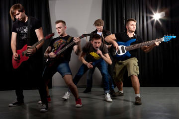 group of musicians performs his work