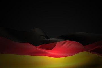 Naklejka premium Composite image of germany flag waving