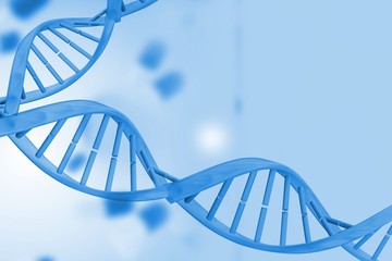Medical background with blue dna helix