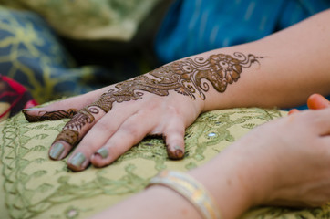 Fototapeta premium henna design, bride , wedding , Rajasthan, India