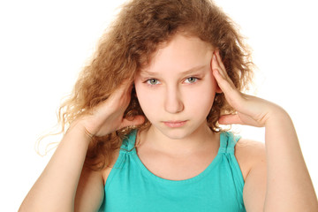Fototapeta premium Girl headache