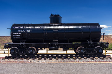 Fototapeta na wymiar US Army Tank Car kolejowy