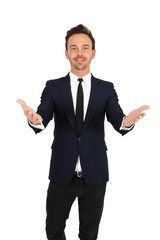 Young businessman posing