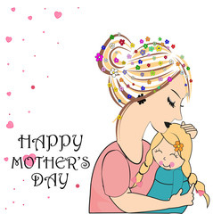 Happy Mother's Day card with flowers