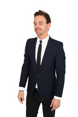 Young businessman posing