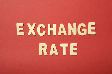 Fototapeta na wymiar Exchange Rate Text
