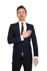 Young businessman posing