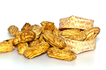 the peanuts on paper background