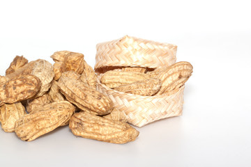 the peanuts on paper background