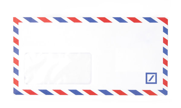Airmail Envelope on White background