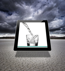 Virtual glass of water