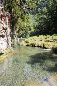 Natural monument park of Semuc Champey at Lanquin