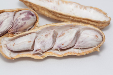 the peanuts on paper background