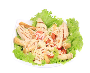 Caesar salad with parmesan.
