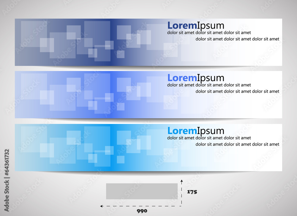 Poster web header with precise dimensions - template