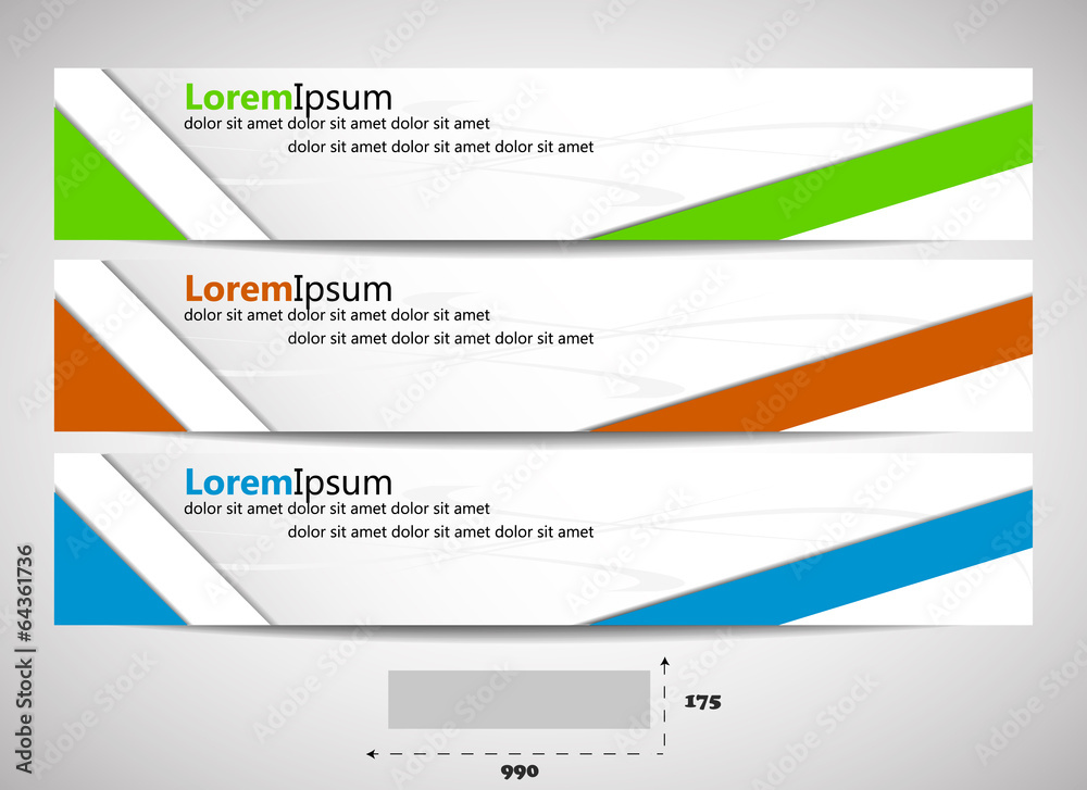 Poster web header with presice dimensions - template