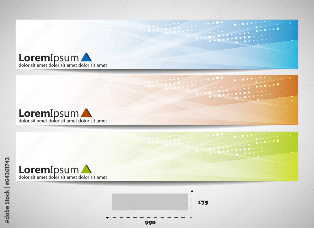 Poster web header with precise dimensions - template
