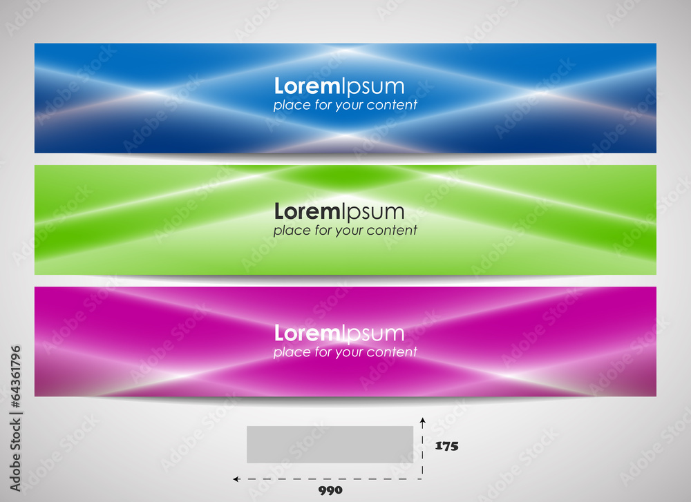 Poster web header with precise dimension - template