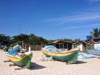 Fototapeta na wymiar boats on beach