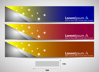 Web header with precise dimensions - template