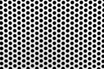 Metal net with perforated circles