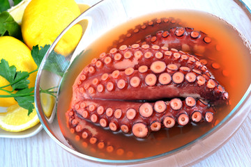 octopus soup boiled