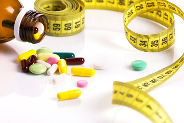 diet concept with centimeter