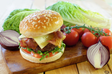 Hamburger with cheese