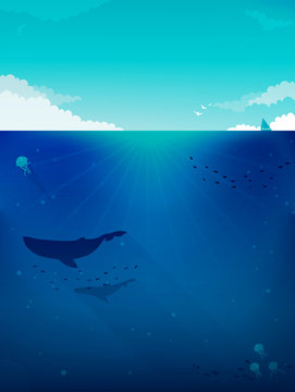 Sea background Illustration