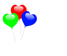 Fototapeta na wymiar Colourful Heart Balloons Show Romantic Anniversary Celebration
