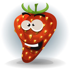 Funny Strawberry Character