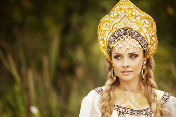 Beautiful Russian princess from a fairy tale