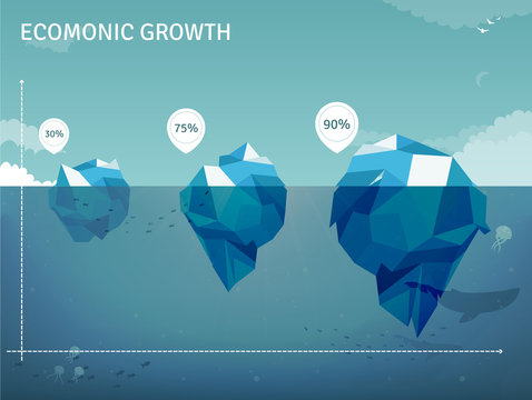 Iceberg business  infographics