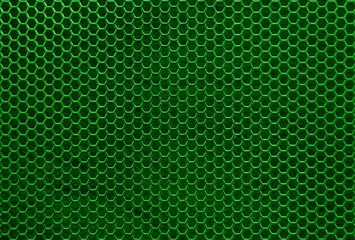 green iron hexagonal texture. Industrial background