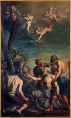 Obraz na płótnie Canvas Bolonia - Męczeństwo św. Dominic w ul. Dominic kościół