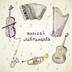 Naklejka premium musical instruments